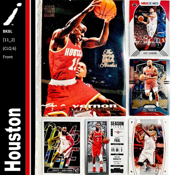 Houston Rockets  6 Card Lot - BKBL [11_2] - Picture 1 of 14